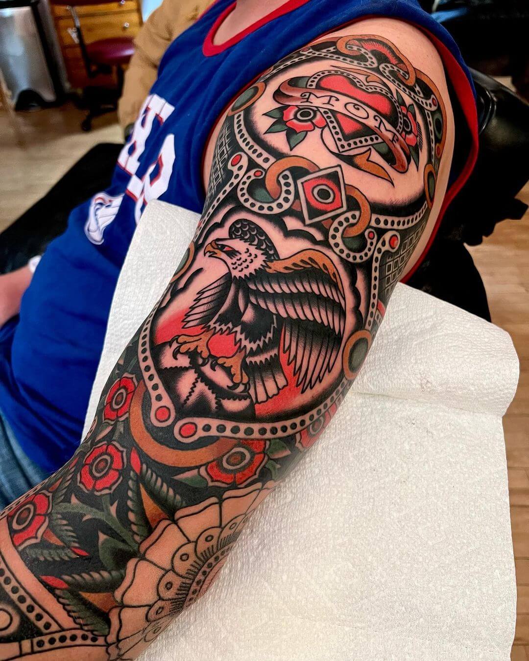 traditional american tattoos sleeve