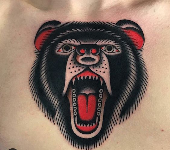 traditional bear tattoo