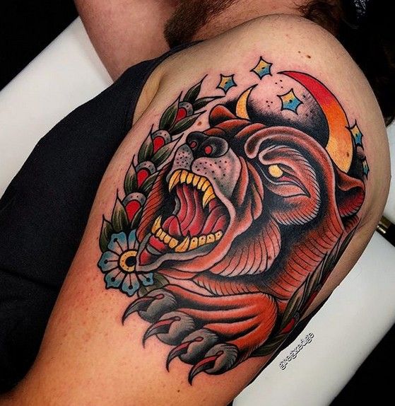 traditional bear tattoos