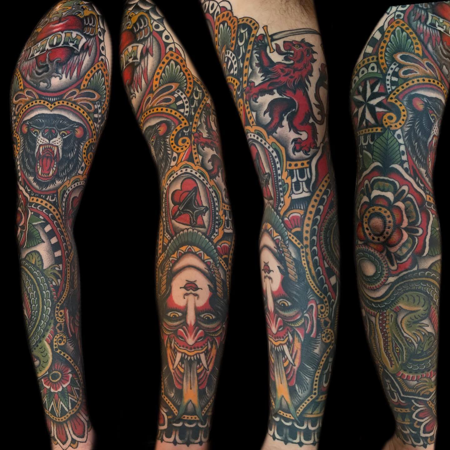 traditional tattoo sleeve for men