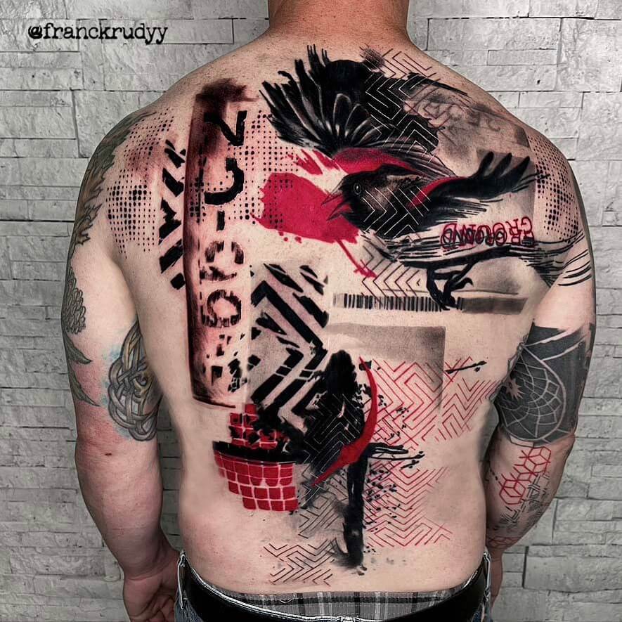 Design a profesional trash polka tattoo by Jaimerosalesa  Fiverr