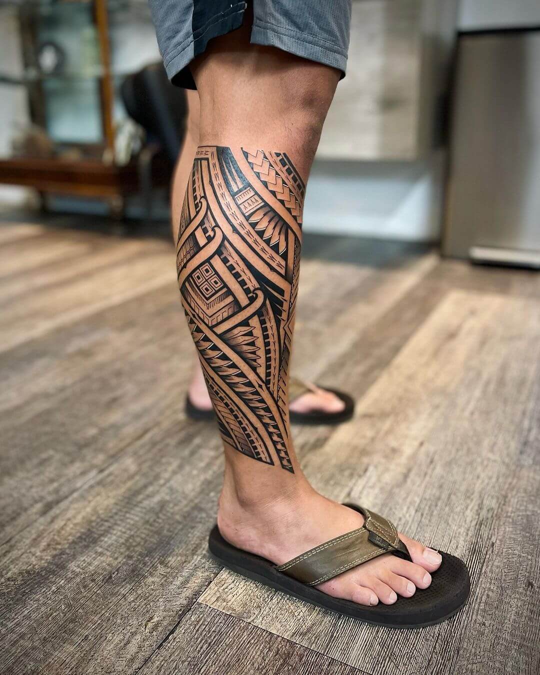 tribal leg tattoos ideas