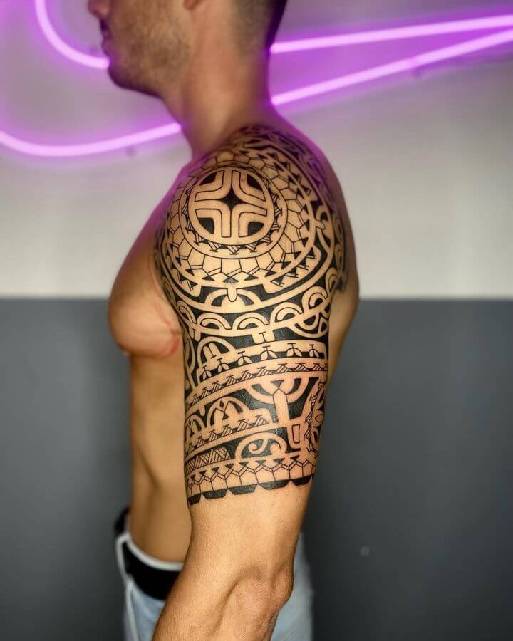 tribal tattoo sleeve for men