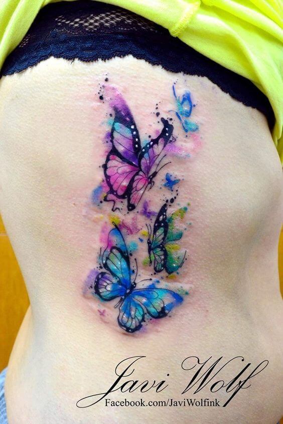 watercolor butterfly tattoo.