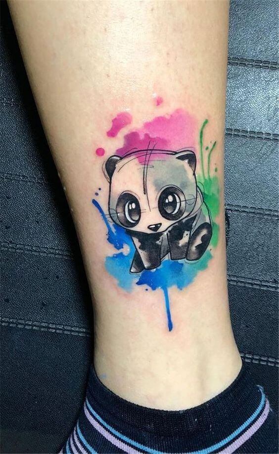 watercolor style tattoo.