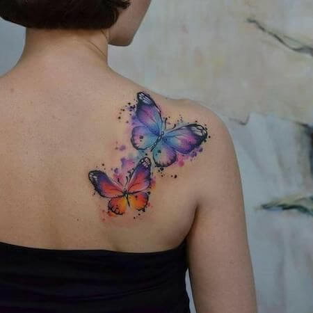 watercolor tattoo butterfly.